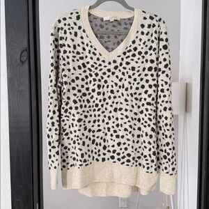 Women’s Loft Leopard Print Sweater, XXL